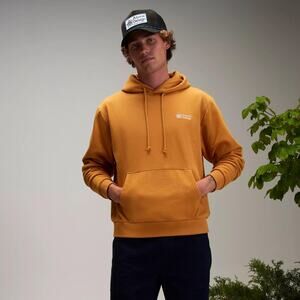 Alpine Design Men's Logo Fleece Hoodie, XL, Golden Honey